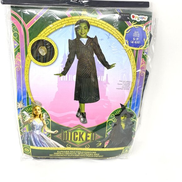 NBCUniversal Girls' Wicked the Musical Elphaba Shiz Classic Costume Dress - Picture 3 of 15